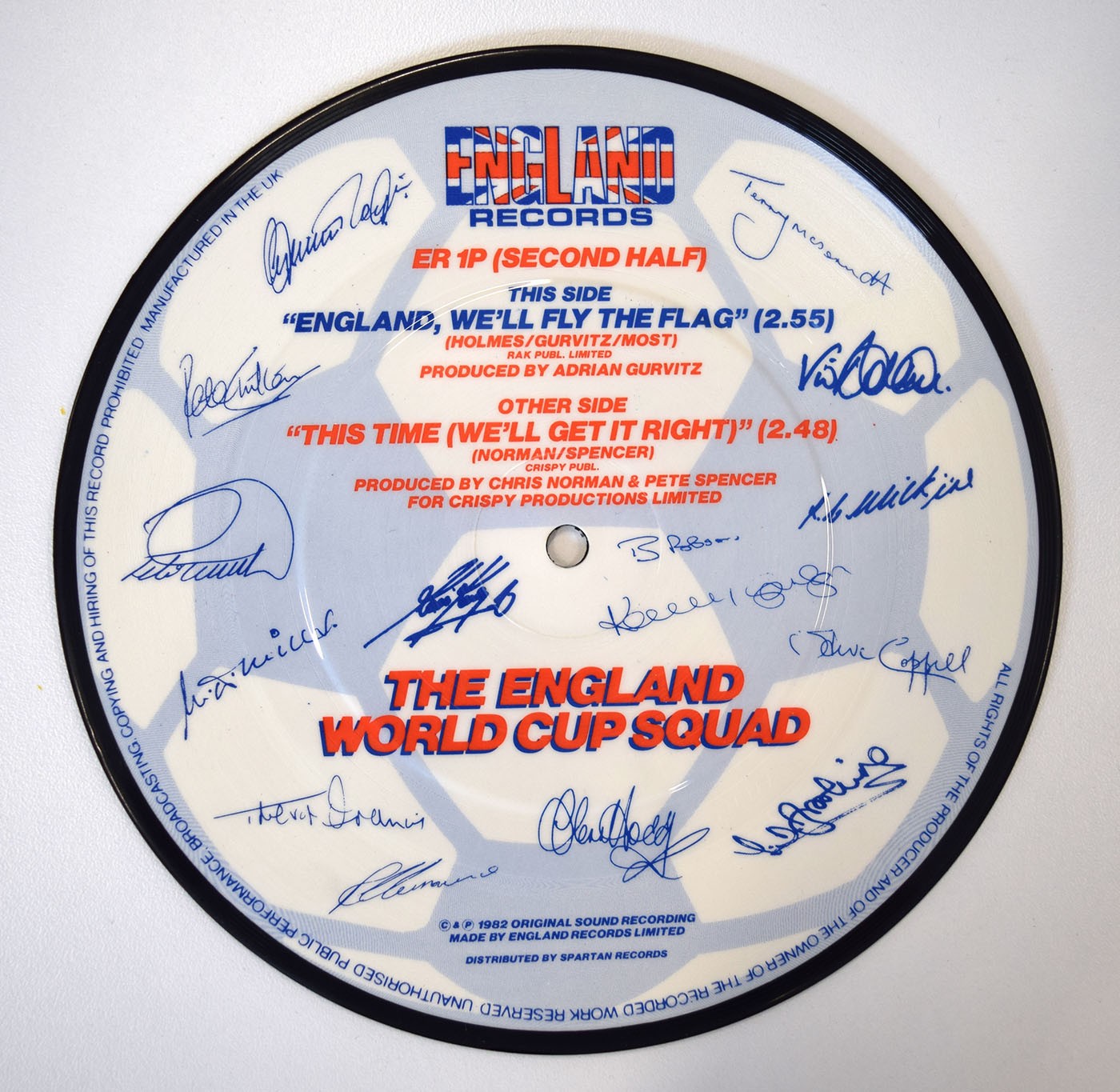 England World Cup Squad This Time Vinyl Picture Disc 12 inch